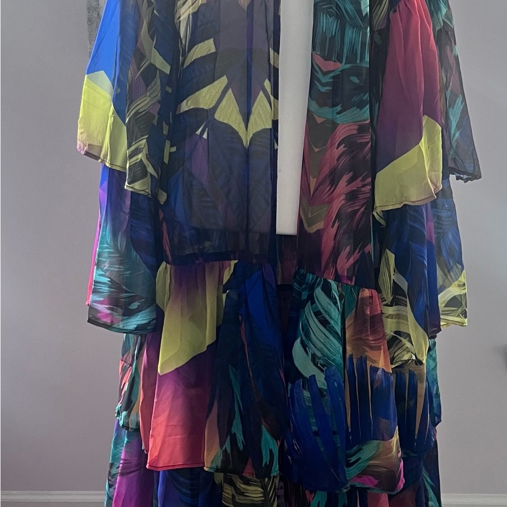PrettyLittleThing Colorful Sheer Swim Coverup